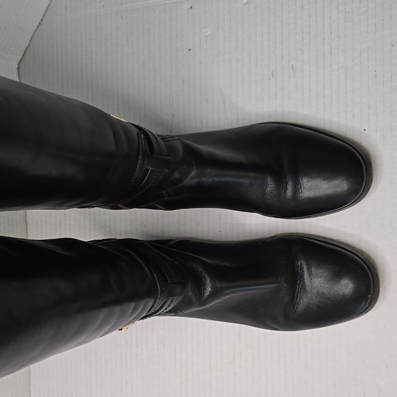 SOLD on Mercari!! Michael Kors Stockard Boots BLK/MOCHA 40FADMB9L Women Size 8.5 - Picture 4 of 12